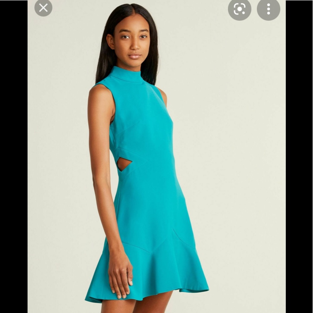 NWT,Ted Baker London Cutout Fluted Hem,turquoise